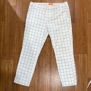 Joe Fresh White and Black Chino Pants with Windowpane Pattern